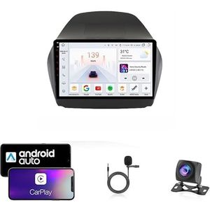 Android 13 Dubbel Din Auto Stereo Touchscreen Auto Stereo Voor Hyundai Tucson IX35 2010-2015 Met Bluetooth GPS Navigatie WiFi FM Radio USB/SWC/Plug en Play Ondersteuning Carplay&Android Auto(4 Core Wi