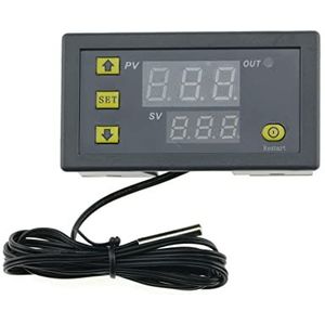 FamilyMall Hoge Nauwkeurigheid Digitale Temperatuur Controller Temp Alarm Thermostaat DC 12 V 20A LCD voor Koeling Verwarming Meter