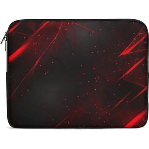 Laptop Sleeve Bag 13 inch Slim Computer Draagtas Zwarte en Rode Achtergrond Laptop Beschermhoes Aktetas Handtas