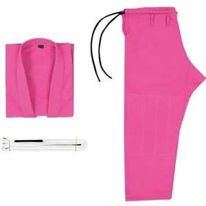 Een karate kostuum Judo Jiu Jitsu BJJ Gi met riem, veelkleurig, meerdere maten(Pink,M2)