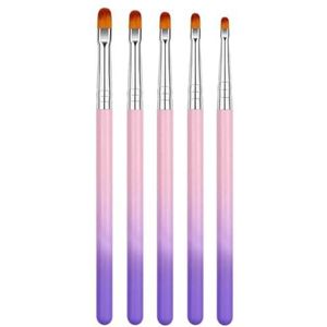 YOYEAH 5-deelige nagelkwastenset, professioneel gel- en acrylkwast, gelpenseel voor modellering, acrylkwast, nagels