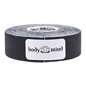 2,5 cm / 5 cm / 10 cm brede kinesiologietape 5 m, antiallergeen en waterdicht, elastische huidvriendelijke kinesitape, sporttape-verband voor sport, vrije tijd, fysiotherapie (Zwart, 2,5)