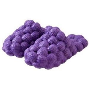 Sandalen, Comfort Bubble Soft EVA platte slippers for dames Dames pantoffels(Purple,46 EU)