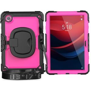 Tablet PC-hoes Zware schokbestendige TPU-hoes compatibel met Lenovo Tab M11 TB-330FU/Lenovo Xiaoxin Pad 2024 TB-331FC kinderhoes, 360 graden draaibare handgreep, standaardbeugel W schermbeschermer + s