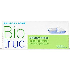 Bausch + Lomb Biotrue ONEday Daglenzen, Sferische Contactlenzen, Zacht, 30 Pack/BC 8.6 mm/DIA 14.2 mm / -4.50 Dioptrieën