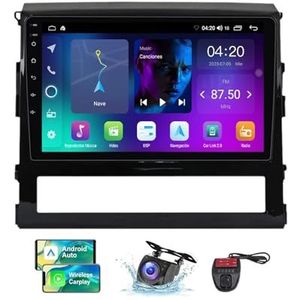 9 Inch Touchscreen 2 DIN Autoradio Compatibel met Toyota Land Cruiser 200 11 2015-2020 met Stuurbediening FM RDS DAB+ Autoradio WiFi 4G Draadloze Carplay Android Auto Bluetooth DSP(NF-2)