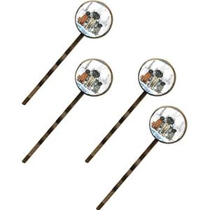 Sweet Home Chicago 4 Stuks Vintage Haarspelden Vrouwen Barrette Bobby Pins Decoratieve Metalen Goudkleurige Haarspelden Haaraccessoires voor Vrouwen Meisjes