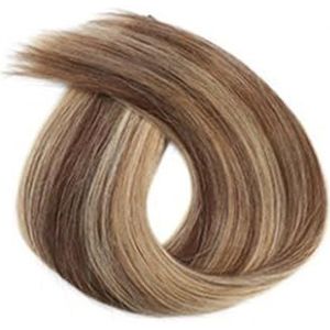 Paardenstaart, Blonde rechte paardenstaartextensies for vrouwen Paardenstaartverlenging(Golden brown)