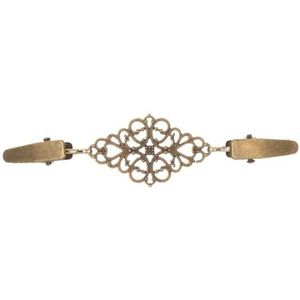 taillecincherclip, Sjaal Cardigan Clips Pakket van 3 Retro Bloemenpatroon(D-antique Silver)