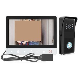Video Doorbell 7 inch TFT bedraad video-intercomsysteem met 1000TVL camera-ondersteuning Opname/Snapshot Deurbel ondersteunt alleen 1 MONITOR(Built-in power-64G)