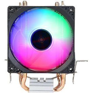 RGB CPU Koeler Radiator 2 Warmtepijp 9Cm CPU Koeler Ventilator Kleurrijke Lichteffect Computer Accessoires voor Intel AMD