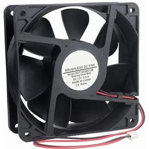Borstelloze ventilator voor PC 12V 2-pins 120mm x 38mm Dual Ball 120mm 120x120x38mm 12038B 12cm 0.5A voor CPU