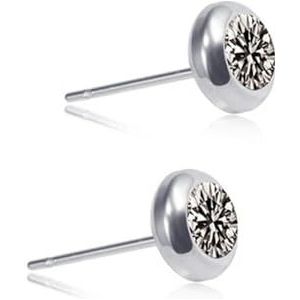 1 paar vrouwen man roestvrij/titaniumstaal veelkleurige strass Stud Earrings Stud Earrings Boy en Girl hypoallergene oor sieraden stijl