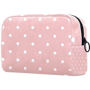 Cosmetische tassen voor vrouwen, roze-blauw patroon zeemeerminschaal reizen cosmetische tassen, multifunctionele draagbare make-uptassen, reizen cosmetische tas organizer voor vrouwen, Multi kleuren