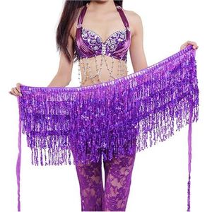 RPXHZLKTM Munt Riem Buik Vrouwen Sexy Accessoires Riem Rok Met Gouden Buikdans Tone Munten Taille Ketting Wrap Volwassen Dans Accessoire, Paars, One size