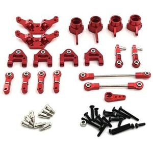 Geschikt for WLtoys 1/28 284161 284010 284131 K989 RC Auto Metalen Upgrade Kit(Red)
