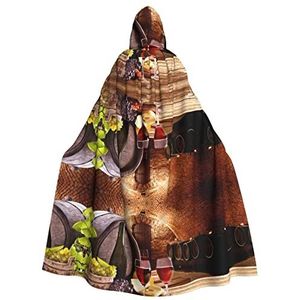 Halloween cape met capuchon, mantel, rode wijnkelder, cosplay, verkleedkostuum voor Halloween, Kerstmis, kostuumfeest