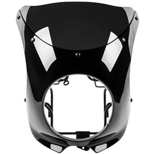 SPAMFAFGHQ Koplampkuip Voorkuip Afdekmasker Voor Kawasaki Z900RS Z900 RS 2018-2025 Voorruit Motoraccessoires(ZWART,Black glass)