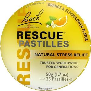 BACH FLOWER REMEDIES Rescue Pastilles - Natural Stress Relief Orange 1.7 oz
