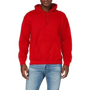 Gildan Heren zwaar sweatshirt met capuchon hoodie, Rot, L