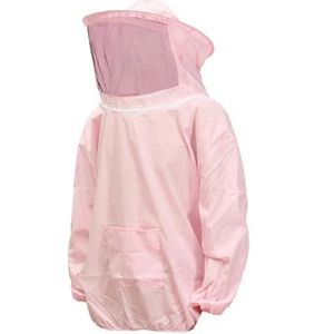 Bijenstalpak, Siamese bijenteeltpak Bijenkleding in verschillende kleuren met hoed Anti-bijenpak Anti-bijenbeetuitrusting Landbouwkleding overall(Pink)
