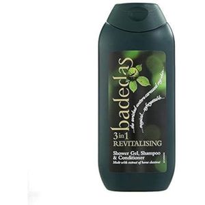 Badedas Verkwikkende douchegel, shampoo & conditioner 200 ml (verpakking van 4)