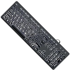 Kalttoy Van het LEIDENE Witte Backlit Verlichte Grote Koord 104Keys van USB van de Drukbrief