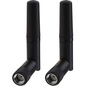 The Lord of the Tools 2 STKS Mini WiFi-antenne Dual Band 2.4GHz 5.8Ghz RP-SMA Mannelijke Haakse Antenne voor PCI Netwerkkaart PC Desktop Computer Gaming Moederbord Draadloze Router