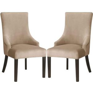 Fluwelen Eetkamerstoelhoezen Met Armleuningen, Rekbare, Afneembare En Wasbare Hoezen Voor Keukenbanketten(Camel,Yellow)