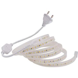 XUNATA LED-strip, 10 m, 220 V, SMD 2835, 120 LEDs/m, IP67, waterdicht, witte plafondgeleider, LED-strip, keuken, kabel, LED-verlichting, neutraal wit