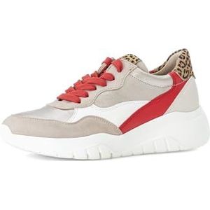 Gabor - Lage Sneakers - Beige - Glad Leer - Vetersluiting
