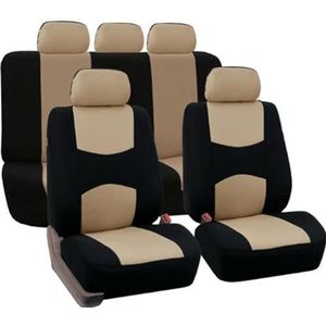 Stoelhoezen Auto Seat Cover Voor HYUNDAI I10 HB20 I20 Ix20 Voor Genesis G80 G90 Voor TUCSON IX35 Seat Protectors Autostoelbekleding (Color : 5 seat beige)