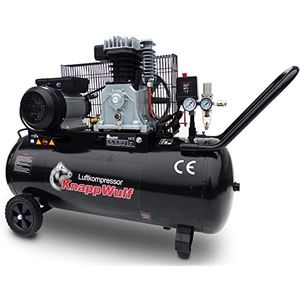 KnappWulf KW3100S Compressor luchtcompressor met 100 l drukreservoir 250 l/min 10 bar