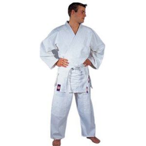 DANRHO Judo Kimono Dojo Line - Lichtgewicht Student Karate Gi Martial Arts Uniform met elastische tailleband en treksluitingen voor Judo, Taekwondo, Aikido, Jujutsu - 450g / m2, hoogte 190 cm