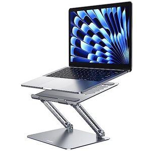 Laptopstandaard voor Bureau Aluminium Verstelbare Laptophouder, Ergonomische Laptopverhoger met Hitteventilatie Compatibel met MacBook Pro Air Dell Chromebook HP Notebook tot 17,3 Inch
