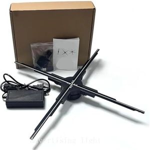 3D-hologramventilator, 60cm 3D Hologram Fan Projector Wifi LED Holografische Speler Ondersteuning Video Winkel Supermarkt voor winkel, Halloween