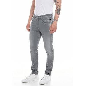 Replay Anbass Herenjeans, slimfit, gerecycled, 095, lichtgrijs, 34W / 30L