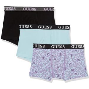 Guess Tripack Stretch boxershorts van katoen jeans - heren, Guess Paarse Dier, M
