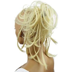 CAISHA XXL Haarstukje Haarwokkel Bruids Kapsel Opgestoken Volumineus Golvend Knoet Platina Blond G3D