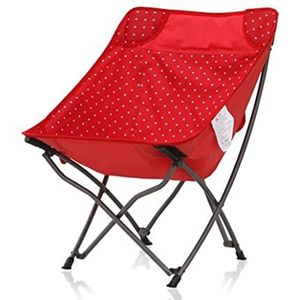 Draagbare Campingstoel Klapstoel Buiten Draagbare Campingstoel Zitkruk Vissen Kamperen Wandelen Strand Picknick Tuinstoelen Regiestoel Visstoel(Rot)