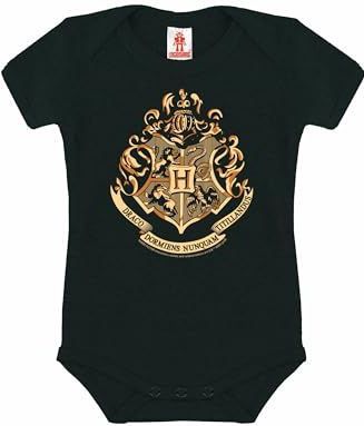 LOGOSHIRT Rompertje/body 'Harry Potter - Hogwarts-Print'  zwart