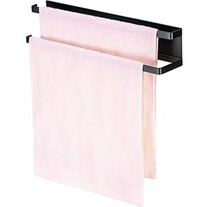 Keukenhanddoekhouder - magnetische stang voor koelkast, deur, oven en vaatwasser - zonder boren kastrek voor theedoeken - modern multifunctioneel zwart