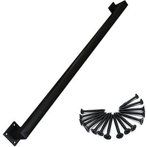 Metalen vierkante buisleuning, zware industriële buisleuningen, aan de muur gemonteerde trapleuning, stang voor trap en tuin, wandleuning, veiligheidsgreep