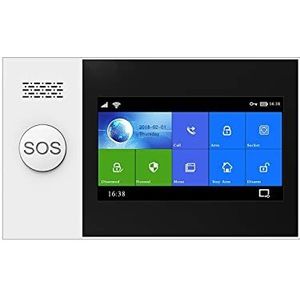 Huisbeveiligingssysteem Draadloze GSM Thuis Inbraak Alarmsysteem SMS Tuya Life APP Controle Met 4.3 Inch Touch Screen Alarm Kits Verbeter uw bescherming (Color : 1, Size : PG-107)