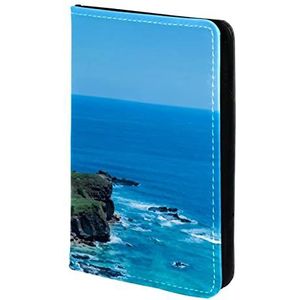 Paspoorthouder, Paspoorthoes, Paspoortportemonnee, Travel Essentials Island Sea Blue, Meerkleurig, 11.5x16.5cm/4.5x6.5 in