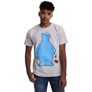 Sesame Street Cookie Monster - Cookie Thief T-shirt grijs gemêleerd L