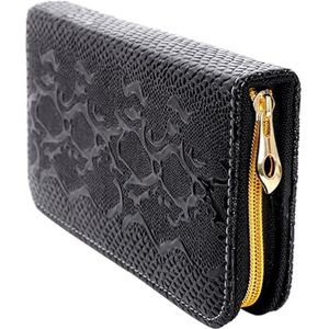 Kappersschaartas zwart kunstleer met riem tas voor kappersgereedschap kam kapsalon (optie 2)