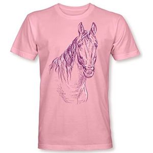 Meisjes Paarden T-shirt: Paard - Verjaardag Shirt Paard - Kinderen - Cadeau-idee - Vriendin - Paardrijden Pony - Paardenmeisje - Roze - Schattig - Pony T-shirt - Kinderverjaardag - Paardensport,