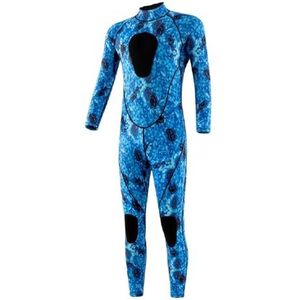 Neopreen pak voor onderwatervissen, duiken, surfen, snorkelen, kajak, camouflage, voor volwassenen, full-body pak (lichtblauw, XXXL)