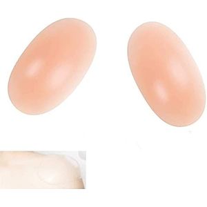 1 paar siliconen pads vrouwen mannen zachte siliconen anti-slip push-up pads één maat zelfklevende versterker herbruikbare pads ademend wig kleverige pad (kleur: naakt, maat: één maat)